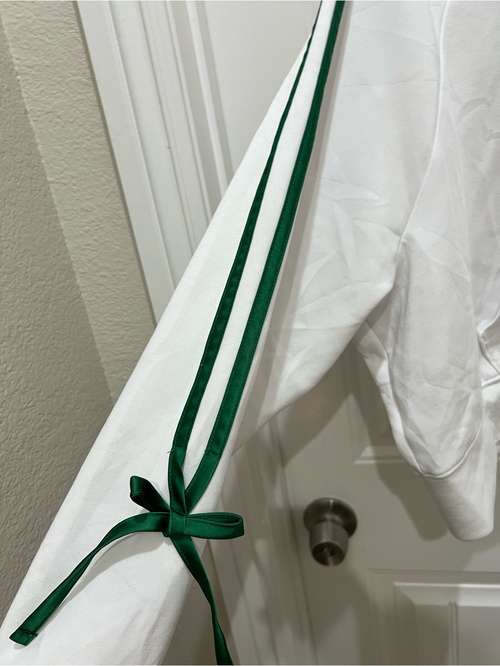 Champion White Zip Jacket with Green Stripe Accents - Picture 4 of 7